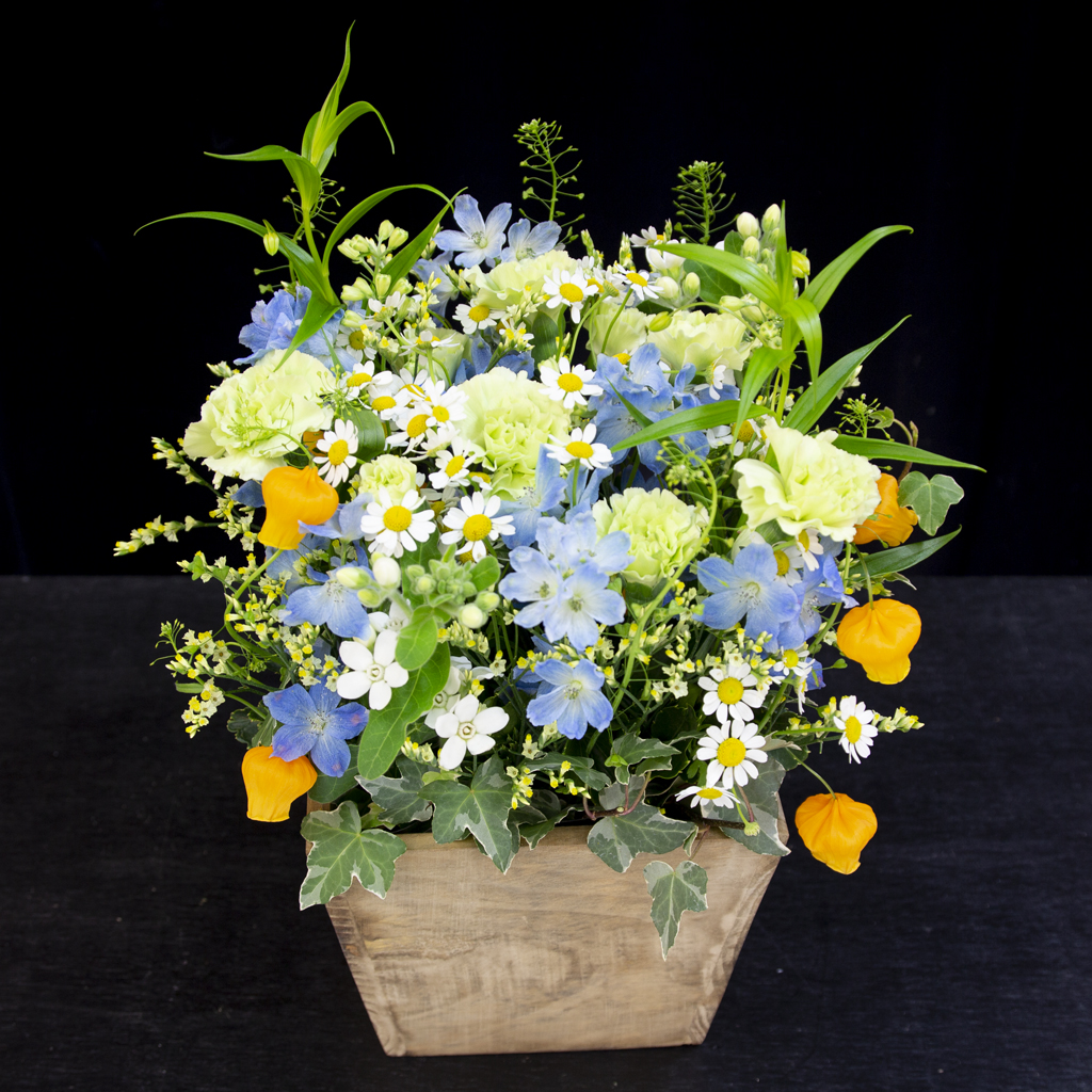 日常の空間に馴染む、デザイナーおまかせの季節のナチュラルアレンジメント Mサイズ