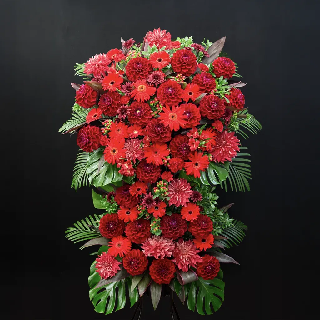 スタンド花　エレガント・ルージュ